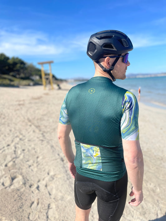Cyklistický dres JML Liquid Jersey Green (Unisex) - Jerseys Made with Love