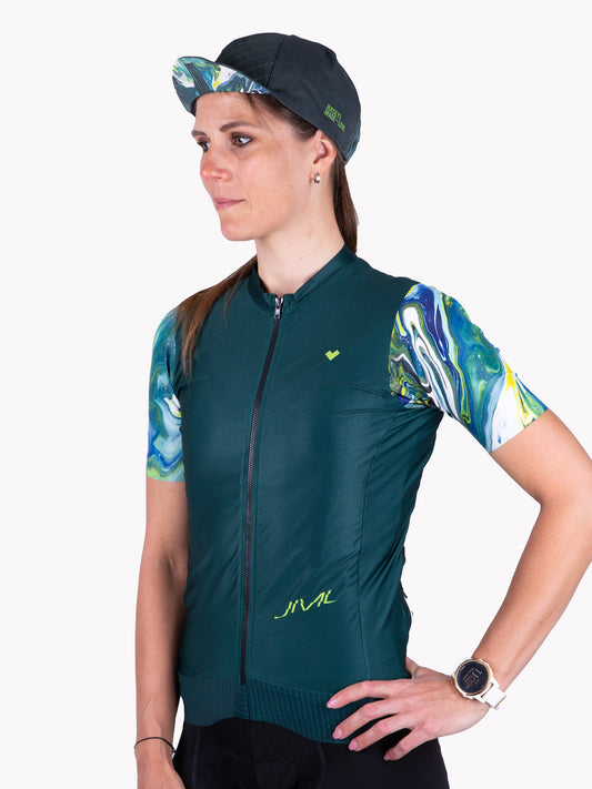 Cyklistický dres JML Liquid Jersey Green (Unisex) - Jerseys Made with Love