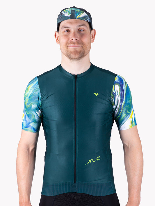 Cyklistický dres JML Liquid Jersey Green (Unisex) - Jerseys Made with Love