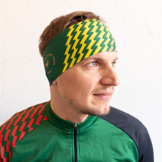 Sportovní čelenka JML Pattern Headband Green - Jerseys Made with Love